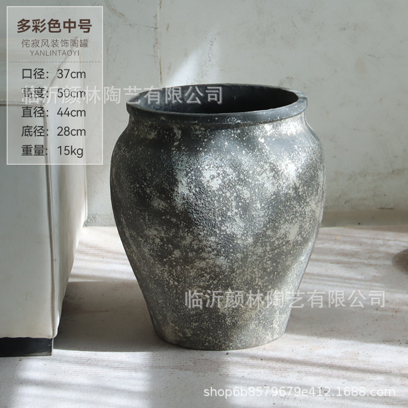 Gran tamaño de cemento retrógrado gran tarjeta centro comercial hotel oficina de ventas gran maceta de plantación verde decoración residencial