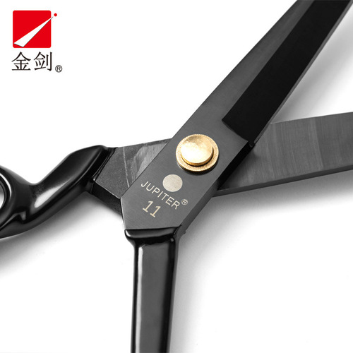 Golden Sword Tailoring Scissors, Manganese Steel Black Blade Garment Scissors, Leather Handmade Cutting Scissors, Anti-rust Sharpen Sewing Scissors