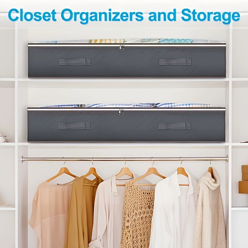 1 piece foldable under bed storage bag, clothes and blanket organizer, space saving home design