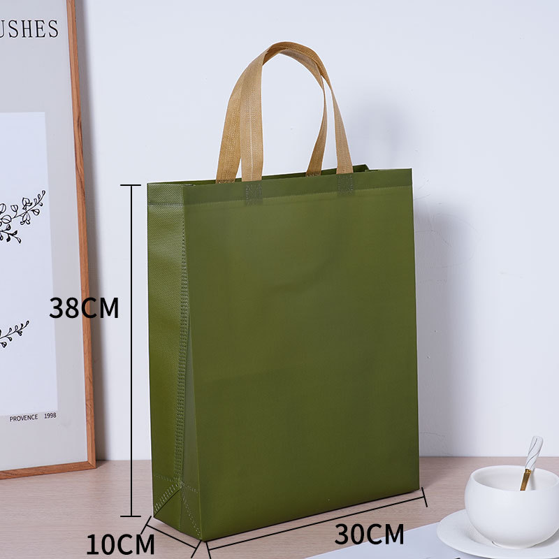 Bolsa de película no tejida ecológica bolsa de compras impermeable bolsas de color sólido bolsas de ropa bolsas de moda personalizadas bolsas de mano logo