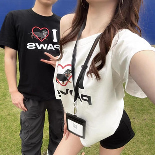 Summer Pure Cotton Short-Sleeved T-Shirt Couple Wear Lazy Style Loose Niche Design Tops for Men and Women Student Trendy Class Uniforms