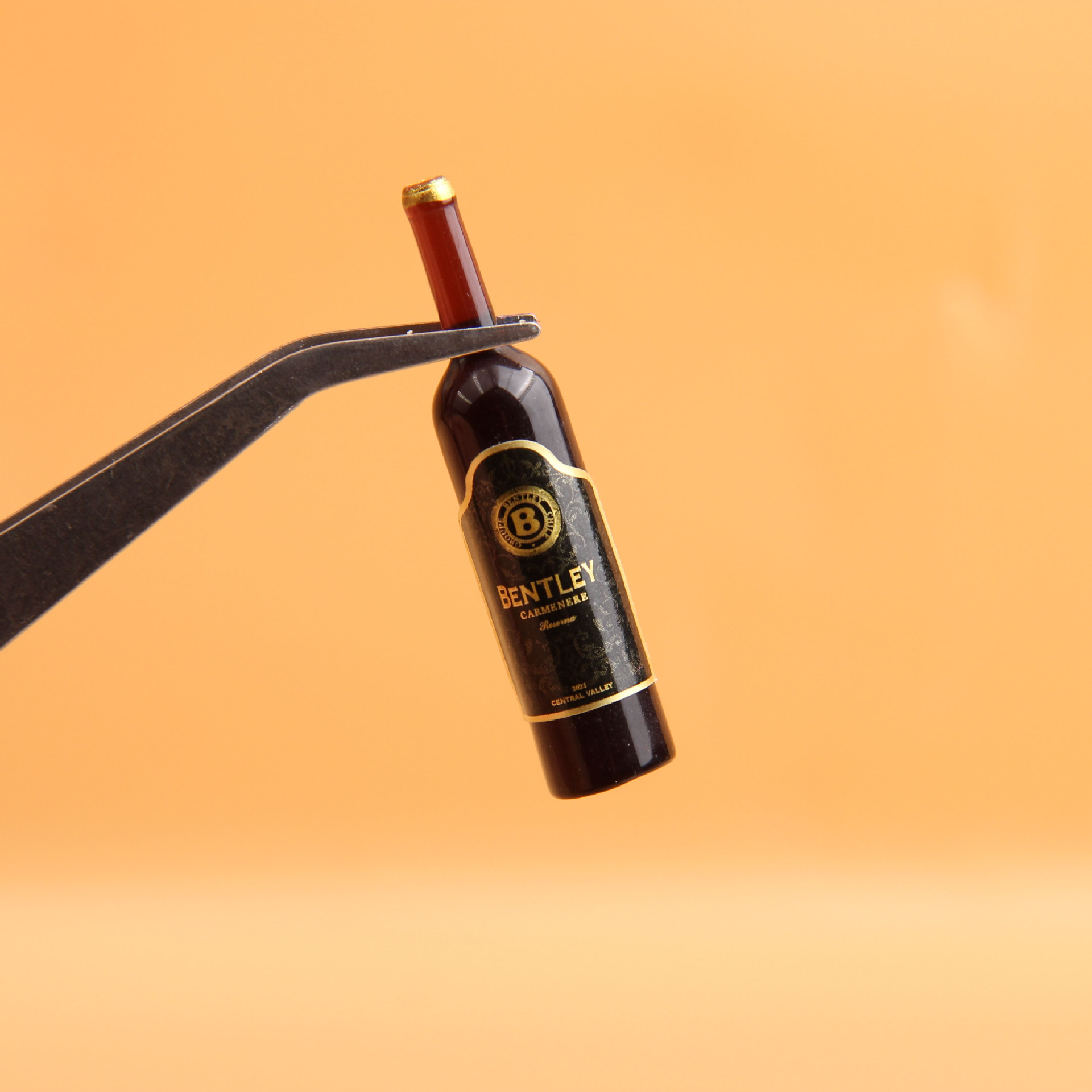 Dollhouse1: 12 Mini vino tinto cocina miniatura imitación botella de vino modelo ob11 colgante