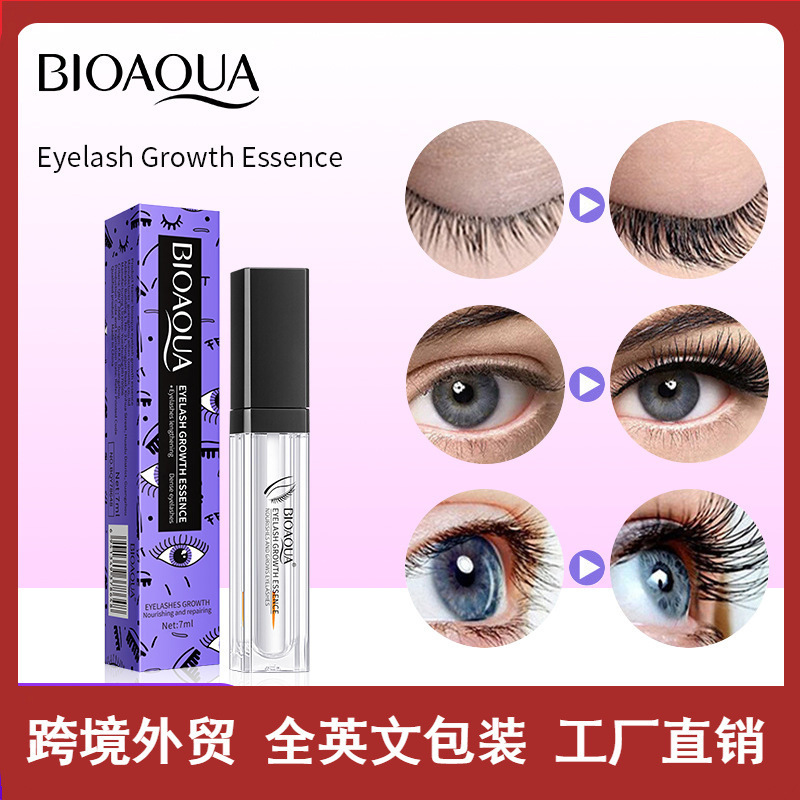 Full English Bioaoua Eyelash Moisturizing Liquid, Curling Eyelashes, Thick and Slender, Not Easy to Fall Off, Cross-Border Export Wholesale