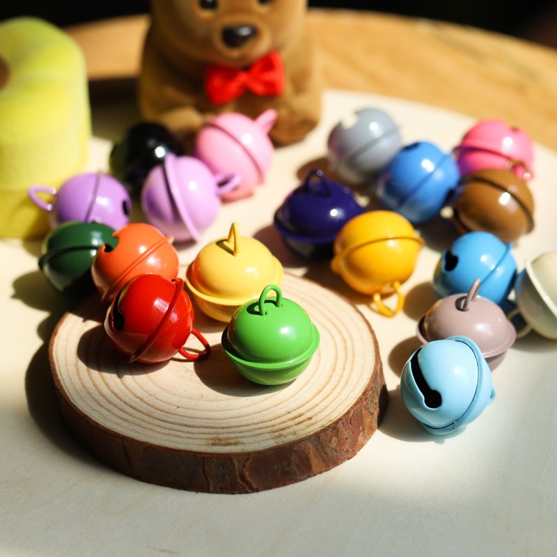 DIY Jewelry Keychain Accessories 6 Pack Paint Metal Pet Bells Christmas Decoration Accessories Small Bells