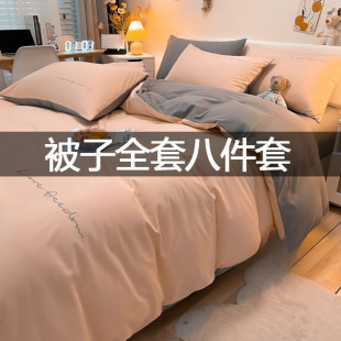 Household Double Quilt Complete Set of Quilt Core Pillow Full Set Dormitory Bedding Single Bed Sheets