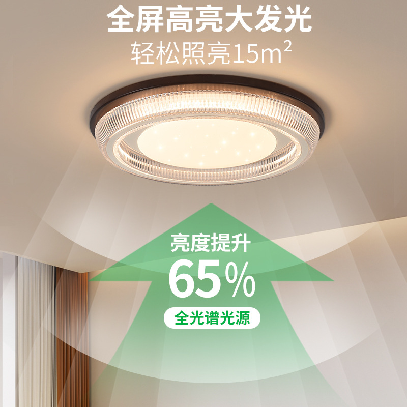 Lámpara de Techo Retro para Dormitorio en Acrílico y Hierro, Regulable, Luz LED, para Dormitorio y Comedor