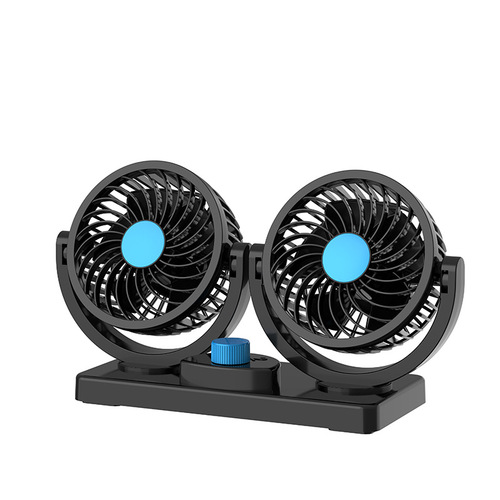 Carefully selected cross-border summer double-head car fan 12v24V truck fan van electric fan car supplies