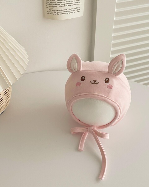 Autumn and Winter simple cute lace-up baby hat for boys and girls cold-proof super cute ear protection Spring and Autumn New Korean style hat