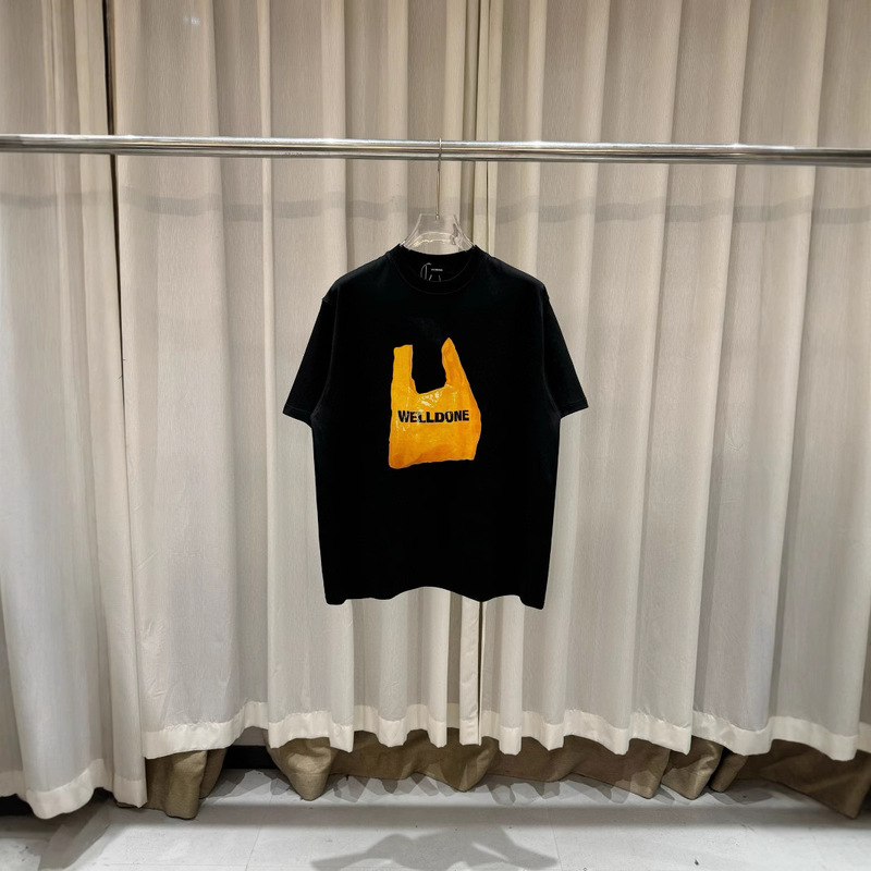 ニッチなトレンドブランドバッグデザインプリント半袖男女兼用半袖Tシャツ|undefined