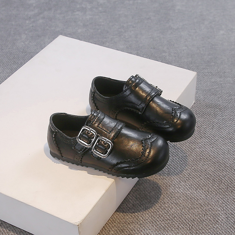 Zapatos de cuero de niñas 2026 primavera y otoño nuevos zapatos de Lefour con suela suave zapatos casuales para niños zapatos negros de estilo británico image 4