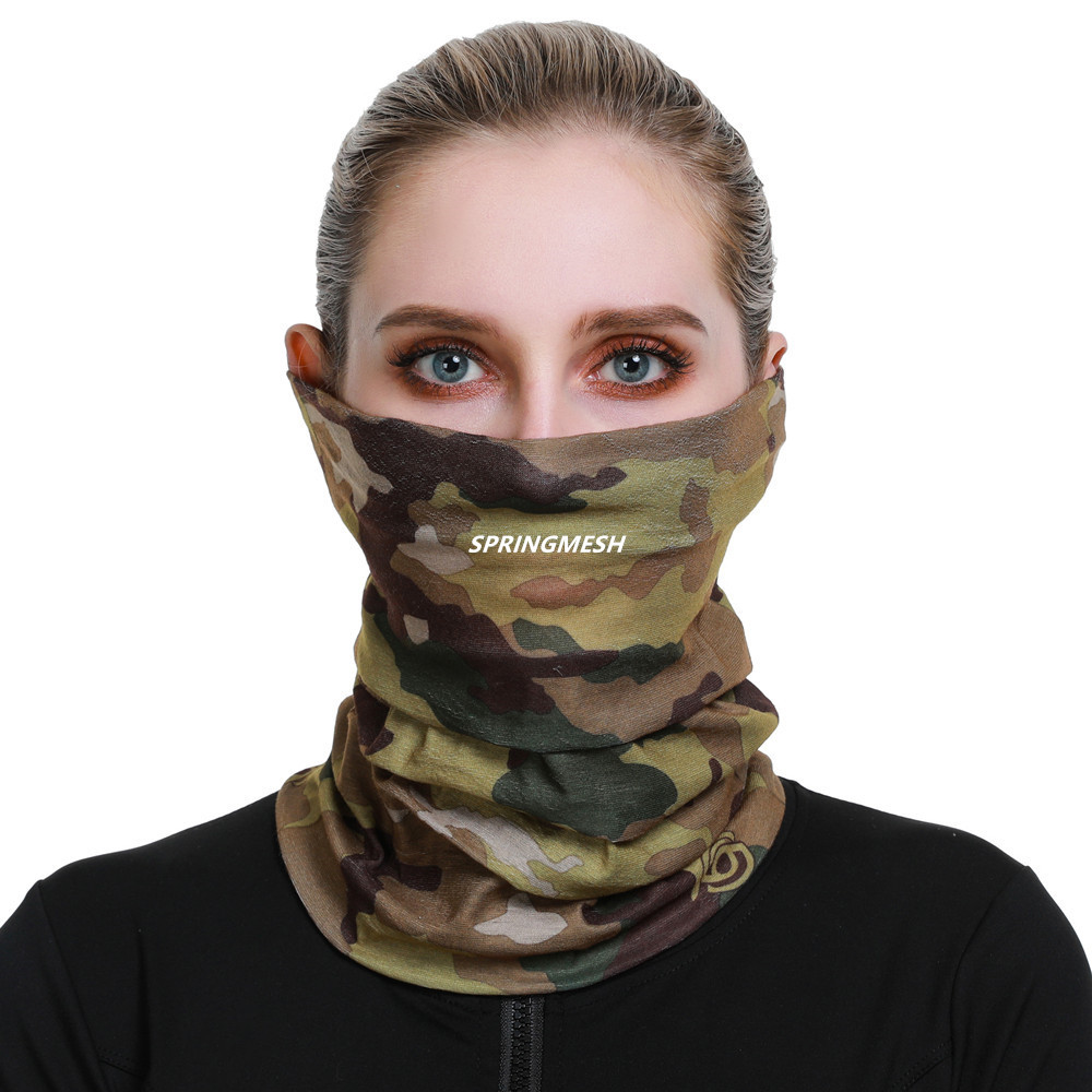 Neck gaiter for military enthusiasts, men's summer outdoor cycling sports fishing sun protection face mask, mountaineering head cover, thin magic headscarf