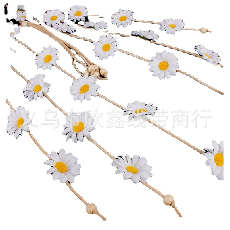 Banda para el cabello tocado guirnalda flor girasol Daisy diadema bohemio Anillo para el cabello Área escénica fabricantes de accesorios para el cabello suministro ahora
