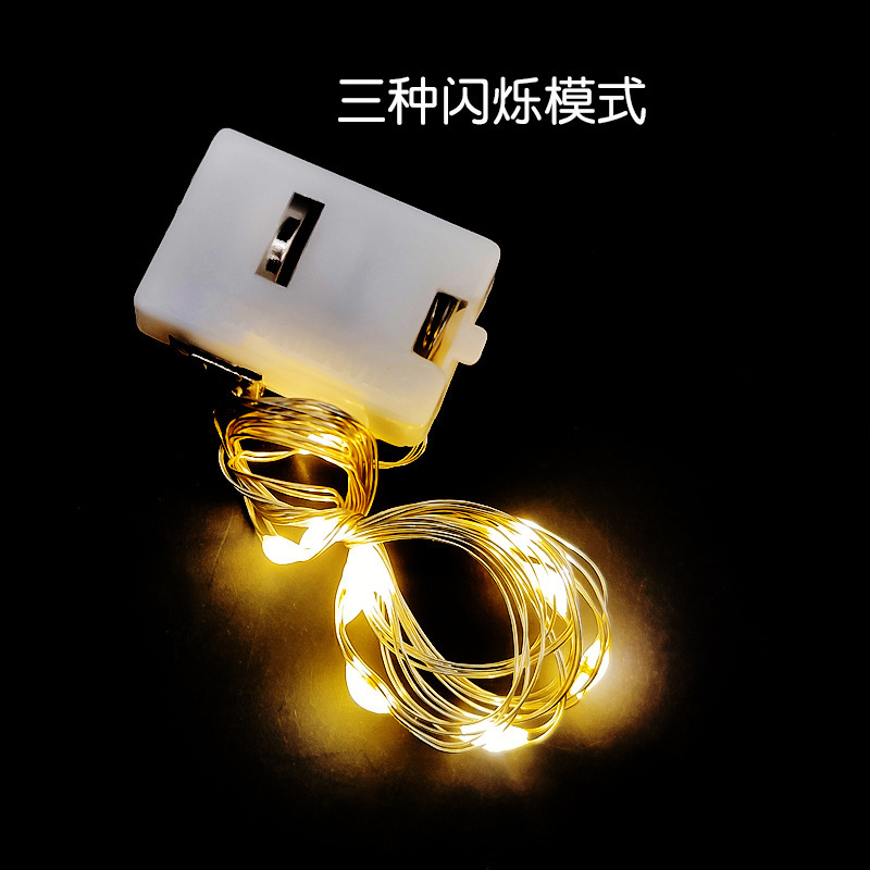 1m Warm Led Colorful Light String 2m Colorful Lights Full of Stars Bouquet Decorative Lights Birthday Christmas Wishing Bottle Lights