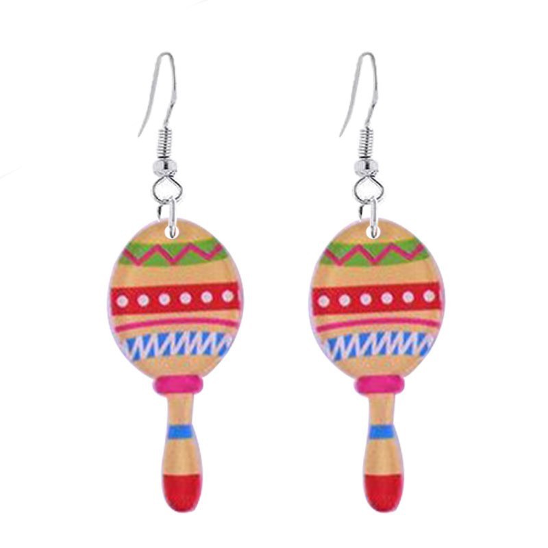 クロスボーダーメキシコ五五祭カーニバルカラフルなフルーツアクリルイヤリングファッションパーソナライズされたホリデーファンペンダント|undefined