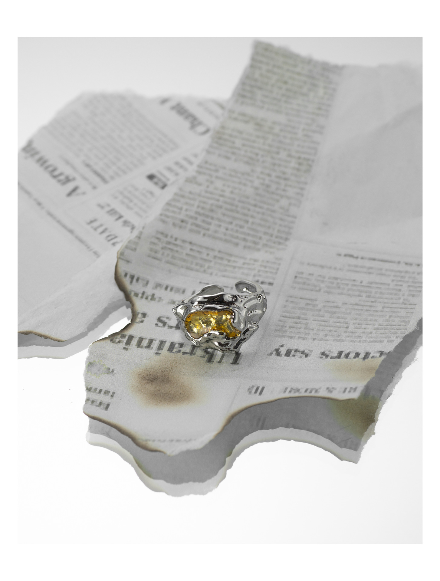 Fashion Geometric Copper Plating Open Ring