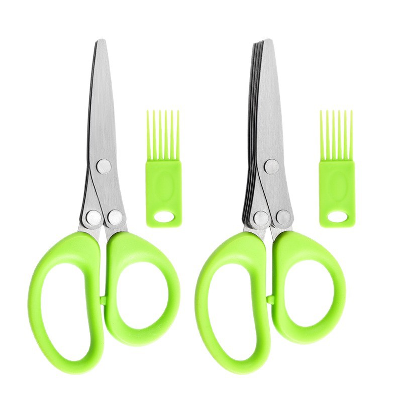 2026 nuevas tijeras de cocina de acero inoxidable multicapa multifuncional tijeras de cebolla de tres o cinco capas creativas tijeras de verduras domésticas