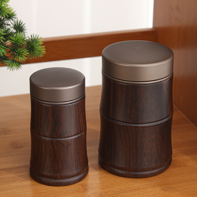 黒檀実木茶葉缶はアルミ内胆密封貯蔵タンクの高級茶葉包装箱ロゴ広告を大きくした|undefined
