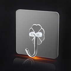 多功能透明無痕免打孔掛鈎廚房衛生間強力粘鈎廁所門後自粘鈎批發