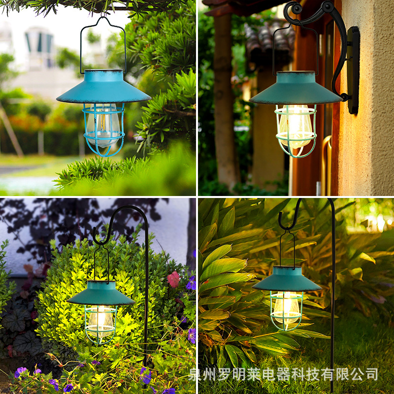 Lámpara de jardín al aire libre solar lámpara de tungsteno Lámpara decorativa atmósfera lámpara B & B lámpara de pared Retro Edison retro linterna