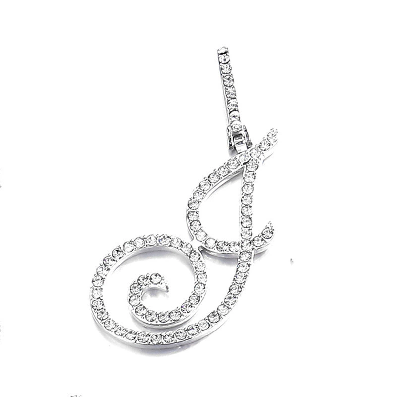 Подвес-цепочка из медной основы с позолотой 18K и цирконами, цепочка 45+5 см, подвеска 5 см