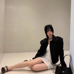 【涤纶材质健康环保】小个子美式高级感短外套女春秋季新款时尚气