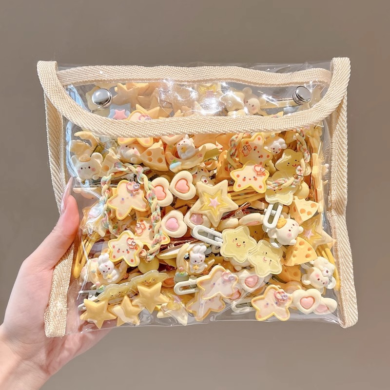 Estrellas coreanas amor clip para niños lindos clip para el cabello de queso clip para el cabello de chicas lateral clip para el cabello tocado