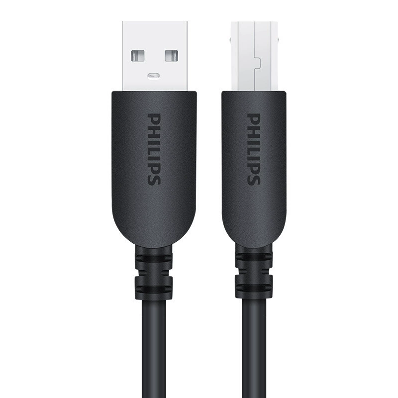 USB 2.0 кабель принтера, разъем AM‑BM квадрат, длина 1/1.5/2/3 м, черный