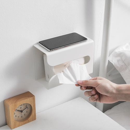 Tissue box, living room wall-mounted paper box, toilet napkin box, car household paper box, kitchen light luxury desktop