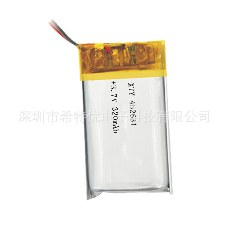 工厂供应452631  3.7V 320mAh蓝牙音响