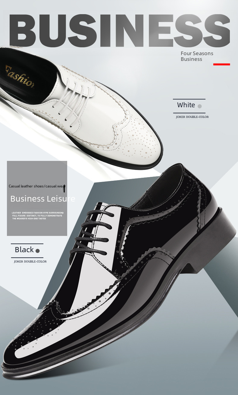 Spring New Bullock Carved Leather Shoes Patent Leather Gloss British Large Size Leather Shoes Studio Model Shoes for Groom Shoes_voghion.com