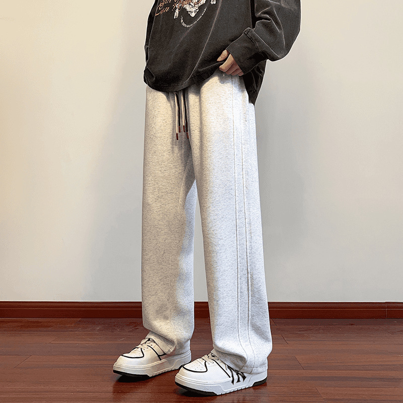 加长休闲裤男款裤子宽松百搭直筒薄款卫裤男生裤子ins长裤夏季潮|undefined