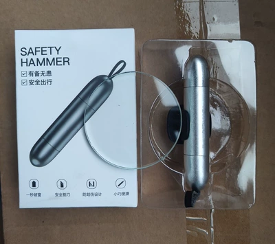 Car Window Safety Tool, Vehicle-Mounted Life-Saving Device, Qəza çəkici - car-safety-hammer-silver