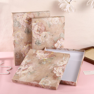 in stock rectangular clothing shirt packaging box exquisite scarf gift box scarf box empty box heaven and earth cover gift box
