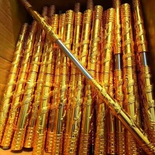 新款手动伸缩金箍棒不锈钢摆地摊儿童玩具孙悟空图案如意金箍棒