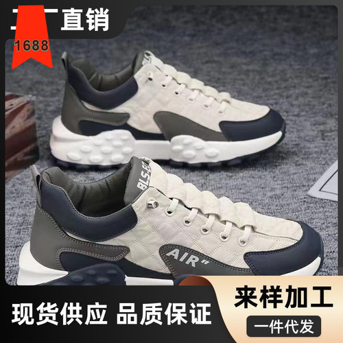 2024 new men's casual shoes, comfortable, breathable and trendy Korean style men's shoes, foreign trade wholesale, dropshipping
