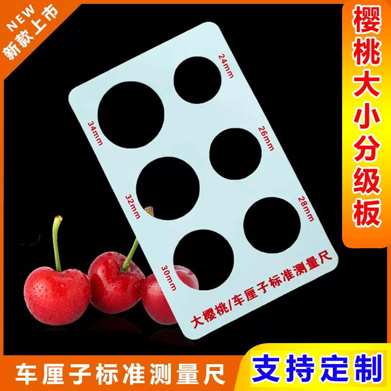 车厘子标准测量尺子果径卡尺鲜果分级樱桃蓝莓大小侧量工具尺