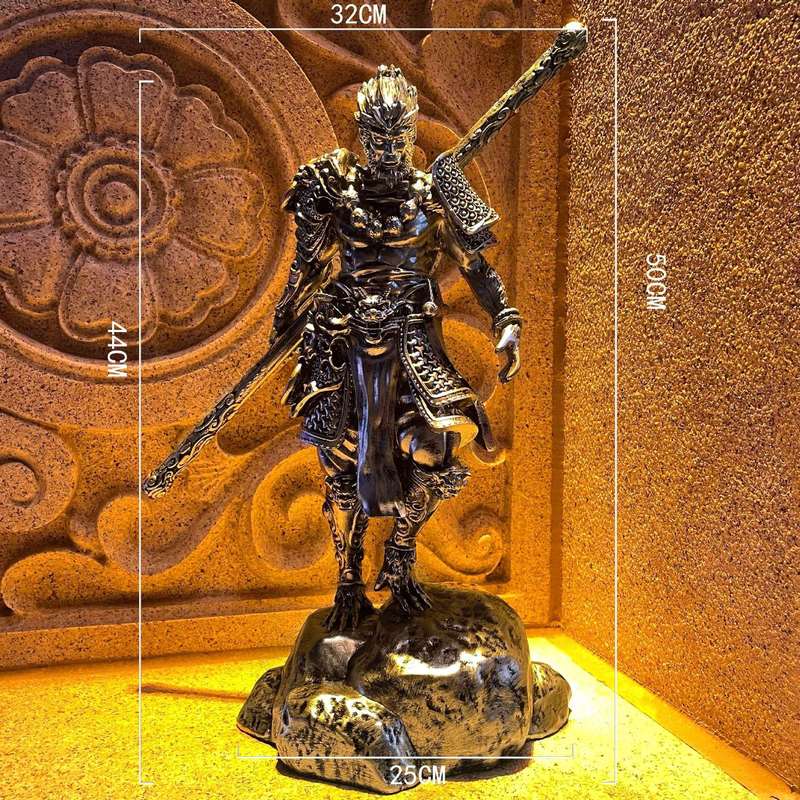 ブラック神話孫悟空装飾品ゴールデンフープスティックフィギュア孫悟空バッターウィンファイターeスポーツルームホームリビングルーム装飾|undefined
