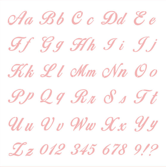 Cross-border 40PCs English alphanumeric symbol hollow template 45 sets of English alphabet hollow inkjet Template
