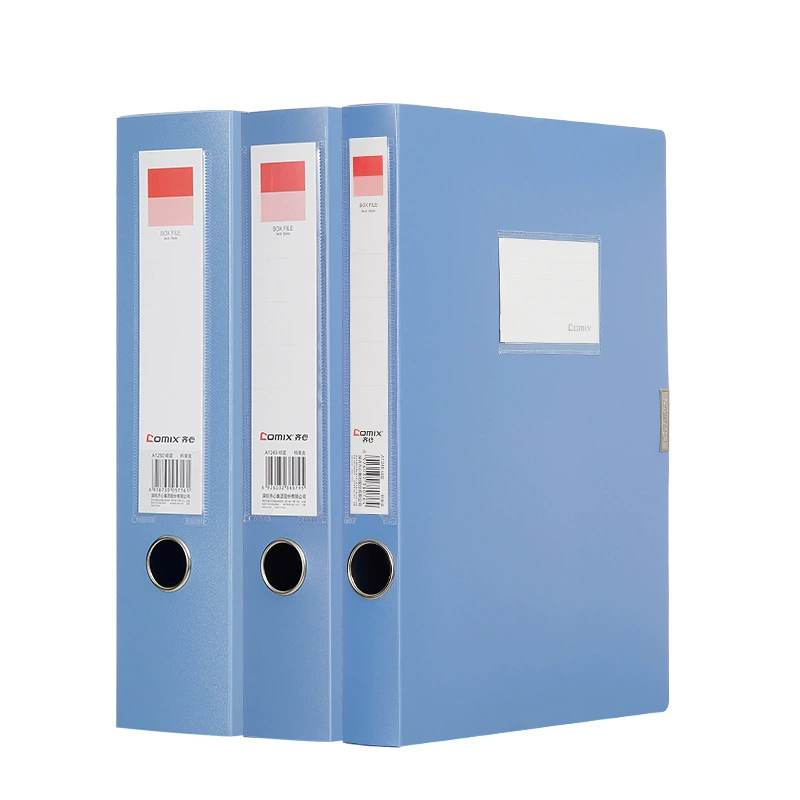 齐心 Adhesive PP file box wholesale Thickened file box A4 data box office storage supplies Single package