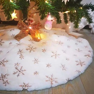Factory direct gold sequins Christmas tree skirt snowflake silver Christmas tree decorative skirt Christmas decorations