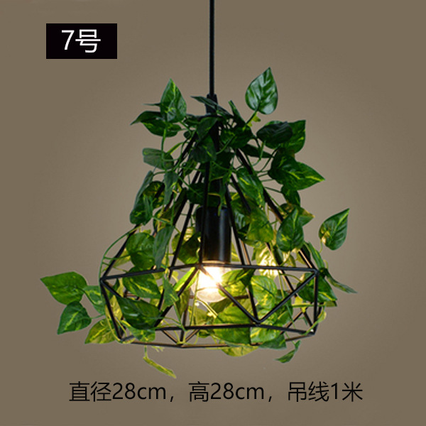 Lámpara Colgante Industrial para Plantas de Hierro Decorativa para Restaurante Bar y Cafetería