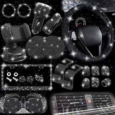 Car Steering Wheel Cover, Non-Slip, Comfortable, Steering wheel cover - black-38cm