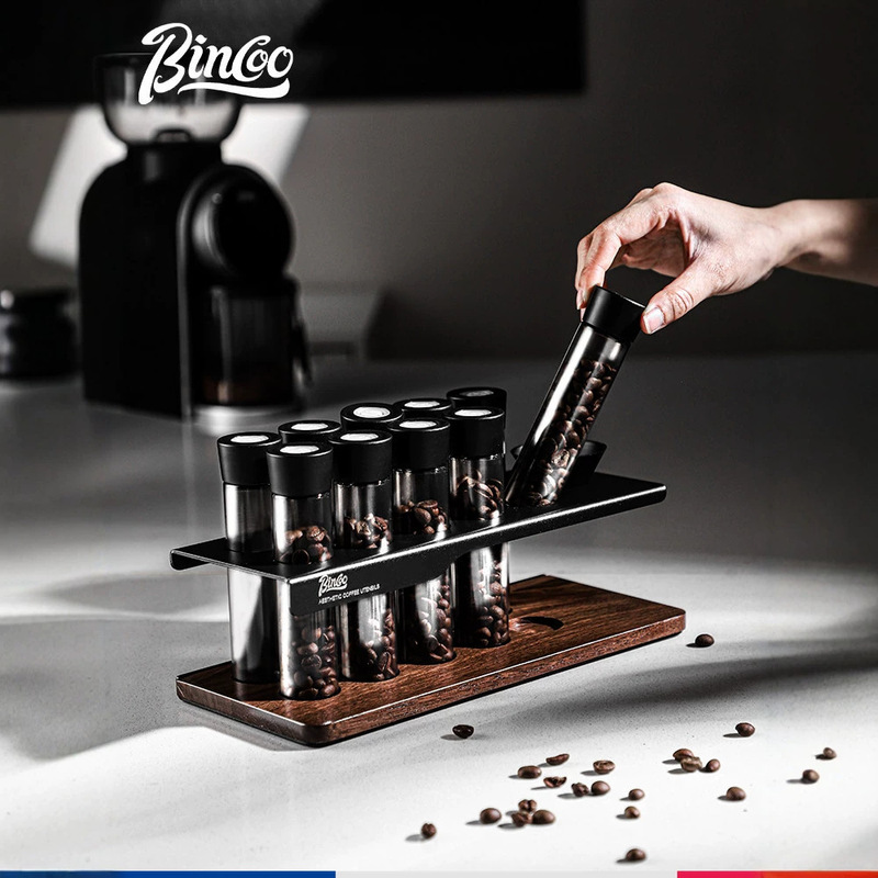 Bincoo Coffee Bean Sealed Canister Display Stand Portable One-Way Exhaust Valve Bean Tube Aroma Bottle Storage Container