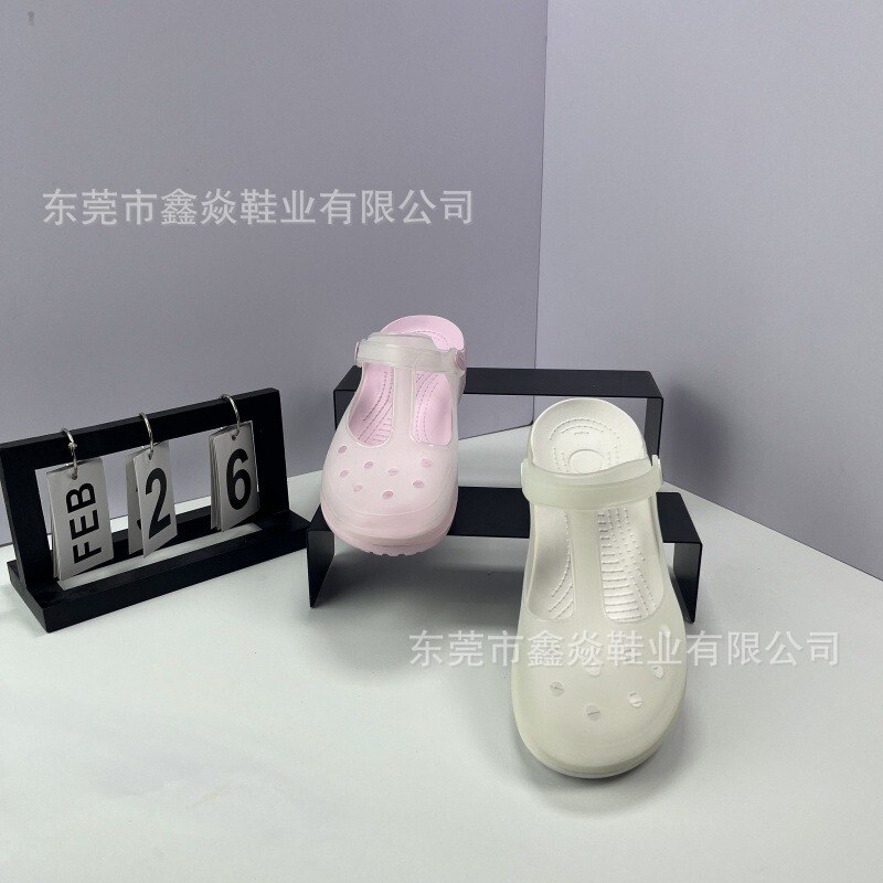 Cross-Border Wholesale Live Broadcast Specializes in Fashionable Mary Jane Clogs for Women, Fashionable Lightweight Soft-Soled Sandals and Slippers, Non-Slip and Versatile