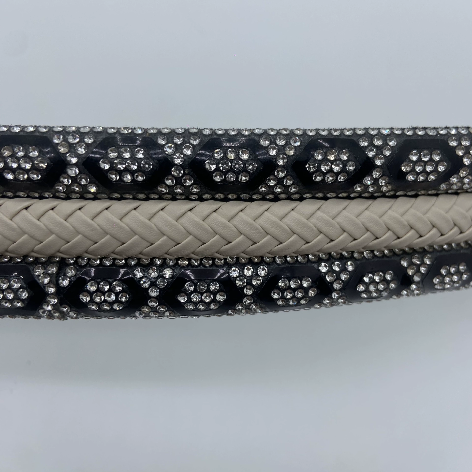 Разнообразные стили тканые ремни с бриллиантами с различными комбинированных ремешками