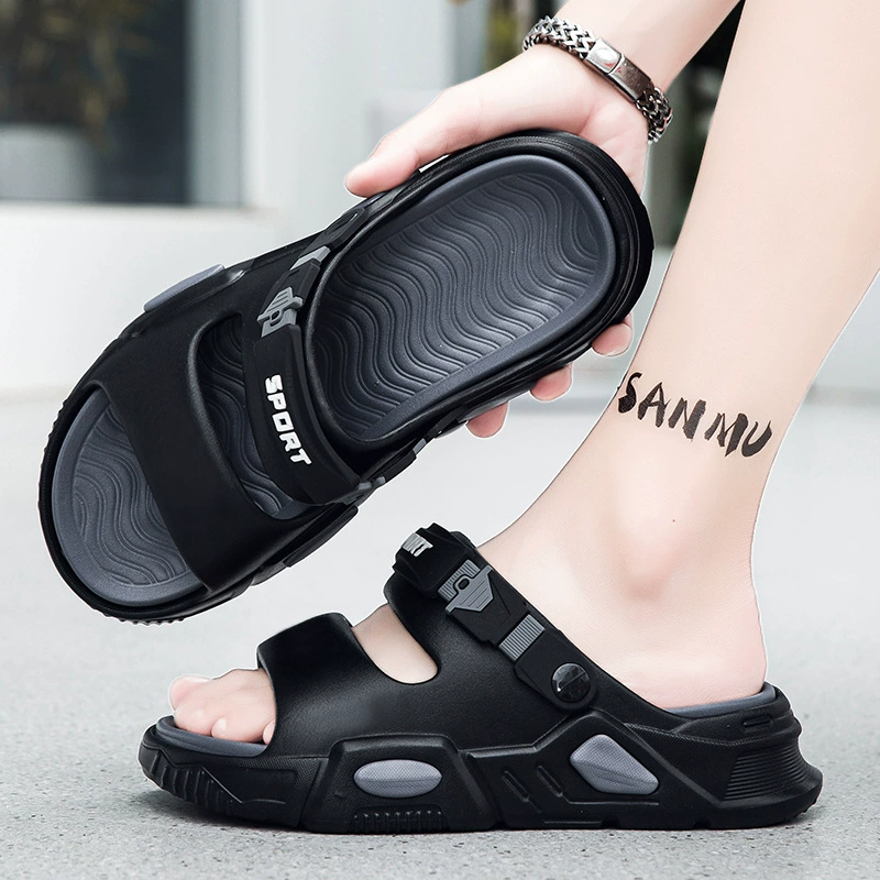 Мужские пляжные сандалии 2025 года, новые летние, для вождения, нескользящие, модные, спортивные