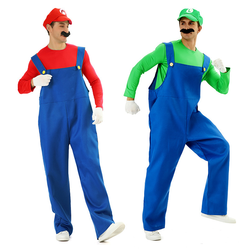 Halloween Masquerade Clothes Mary Costume Cosplay Men and Women Adult Clothes Mario Costumes Dropshipping