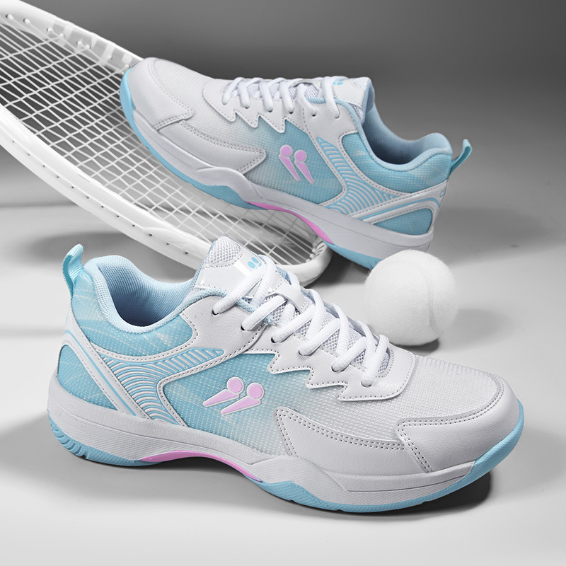 Zapatos de bádminton de malla transfronteriza, zapatos de entrenamiento para hombres y mujeres, zapatos deportivos respirables antideslizantes y antideslizantes