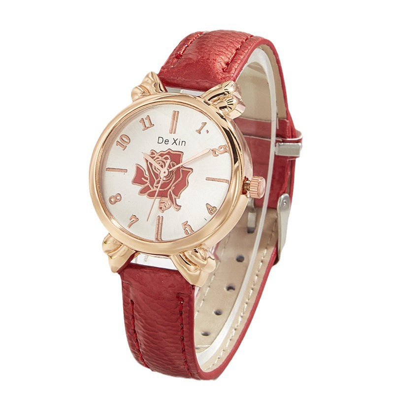 Tiktok nuevo estilo coreano de La Flor de las mujeres elegante reloj de cuarzo reloj de aleación de moda correa de las mujeres en stock al por mayor