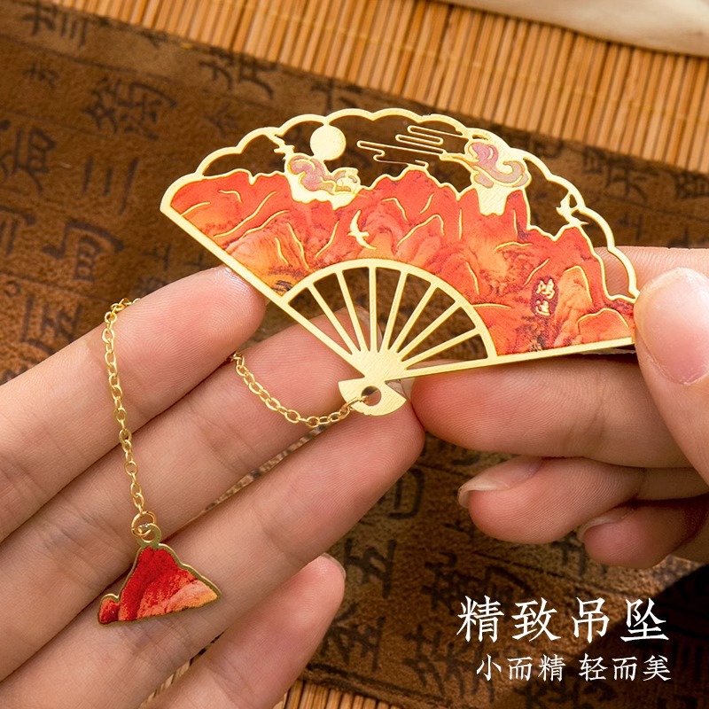 中國風書籤金屬黃銅鏤空書籤小學生獎勵禮物送老外故宮文創紀念品